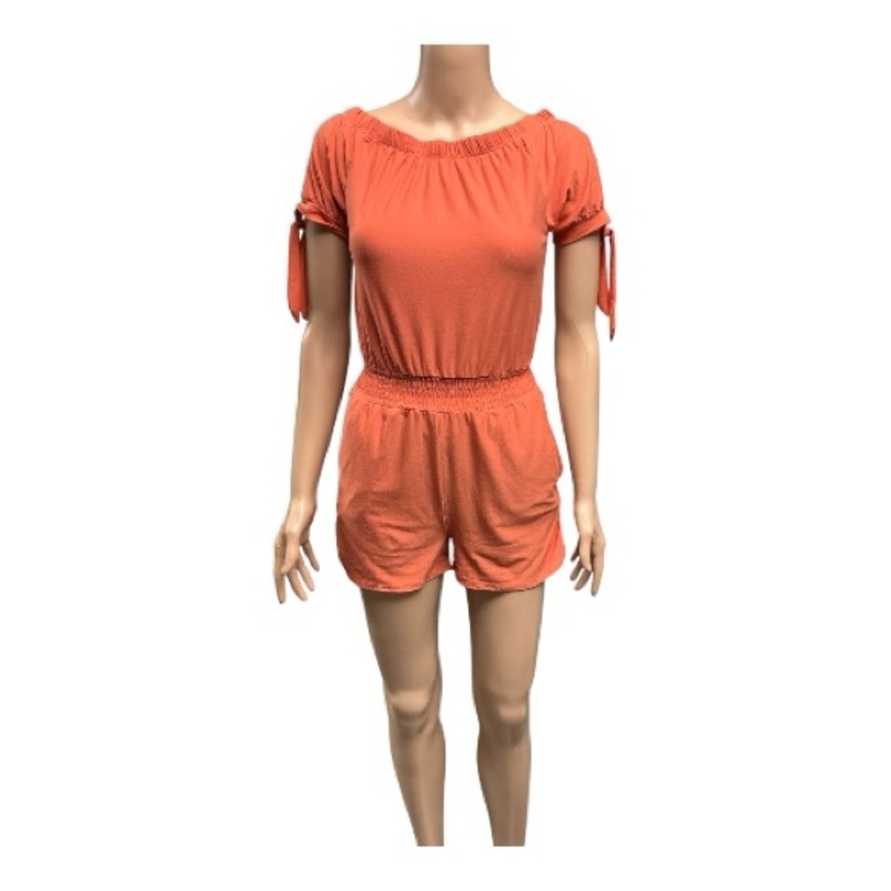 Derek Heart - EC - Vibrant Coral Jumpsuit